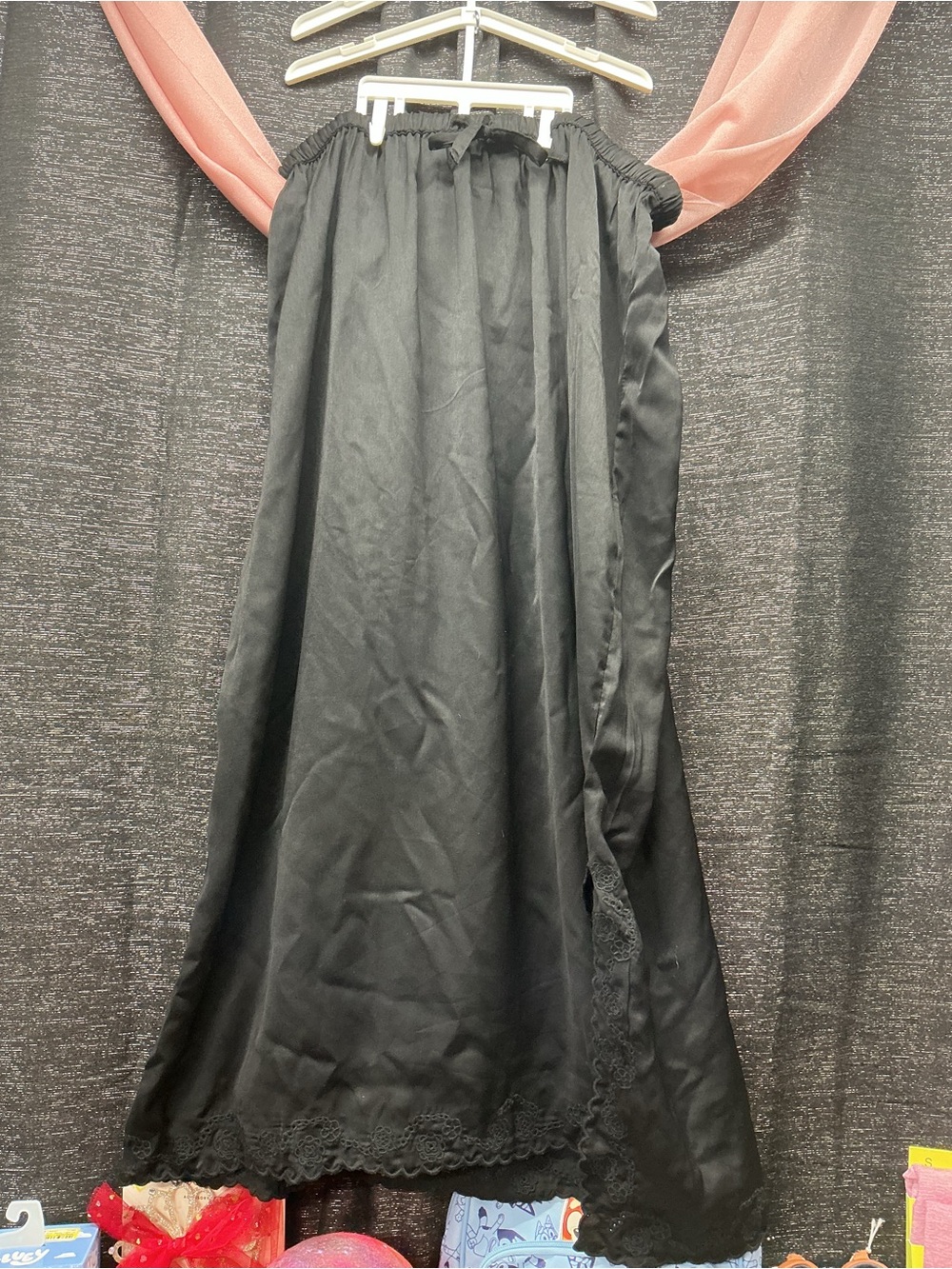 Target Black Maxi Skirt with Lace Trim